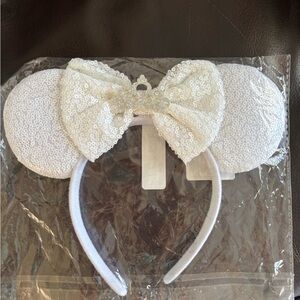 Sequin White Kids Headband